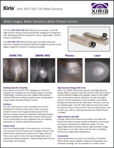 Weld Camera Datasheet XVC-700