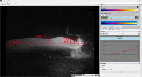A view of the data captured by the XIR-1800 in WeldStudio™ software
